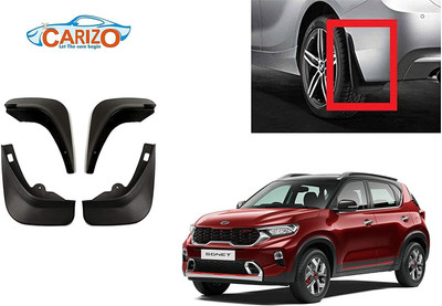 CARIZO Front Mud Guard, Rear Mud Guard For Kia Universal For Car 2021(Black)