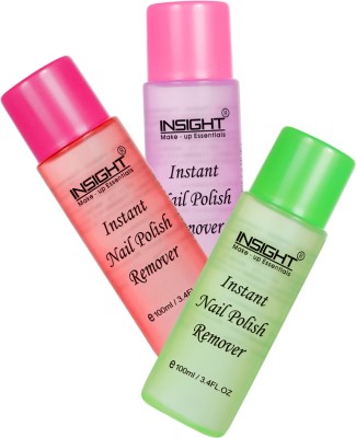 Insight Instant Nail Polish Remover (Apple, Strawberry & Lemon) 100ml Each(300 ml)