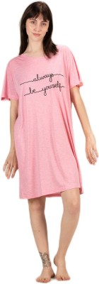 Evolove Women Nightshirts(Pink)