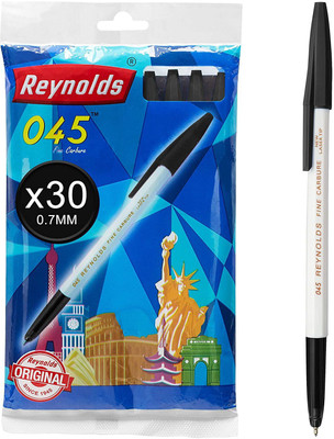 Reynolds 045 Carbure Ball Pen(Pack of 10, Ink Color - Black)