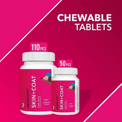 Drools skin + coat 50 tablet +Skin coat 110 tablet combo Chicken 0.6 kg (2x0.3 kg) Dry Adult, New Born, Senior, Young Dog Food Drools skin + coat 50 tablet +Skin coat 110 tablet combo Chicken 0.6 kg (2x0.3 kg) Dry Adult, New Born, Senior, Young Dog Food
