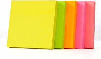 Saamarth Impex 400 sheets Sticky Notes multicolour 80 sheets per color 80 Sheets Regular, 5 Colors(Set Of 1, Multicolor)