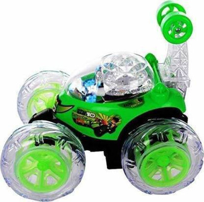Mahi Zone Rechargeable Remote Control Twisting Stunt Car with 360 Degrees Rotation N51(Blue)