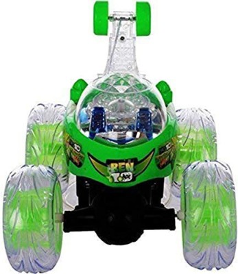 Just97 Rechargeable Remote Control Twisting Stunt Car with 360 Degrees Rotation N60(Multicolor)