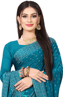 vishnu laxmi creation Printed Bollywood Art Silk Saree(Blue)