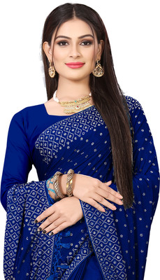 vishnu laxmi creation Printed Bollywood Art Silk Saree(Blue)