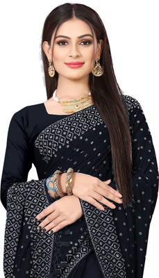 vishnu laxmi creation Printed Bollywood Art Silk Saree(Black)