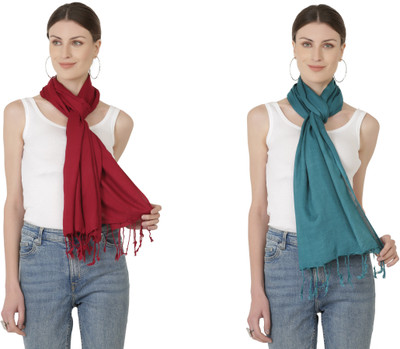 Sriyaana Solid Rayon Men & Women Scarf, Stole, Fancy Scarf