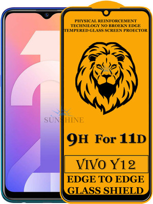 SUNSHINE Edge To Edge Tempered Glass for VIVO Y12(Pack of 1)