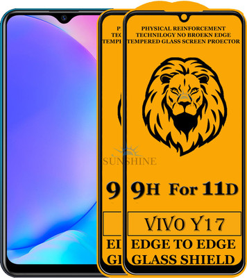SUNSHINE Edge To Edge Tempered Glass for VIVO Y17(Pack of 2)