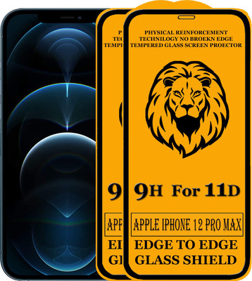 SUNSHINE Edge To Edge Tempered Glass for IPHONE 12 PRO MAX(Pack of 2)