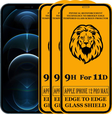 SUNSHINE Edge To Edge Tempered Glass for IPHONE 12 PRO MAX(Pack of 3)