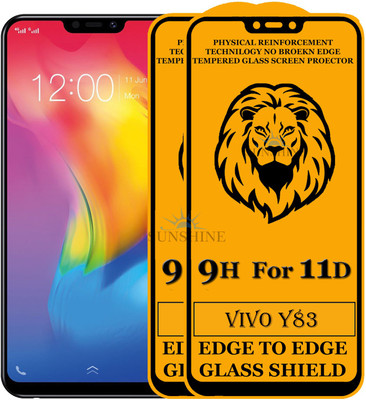 SUNSHINE Tempered Glass Guard for Edge to Edge Tempered Glass For - VIVO Y83(Pack of 2)