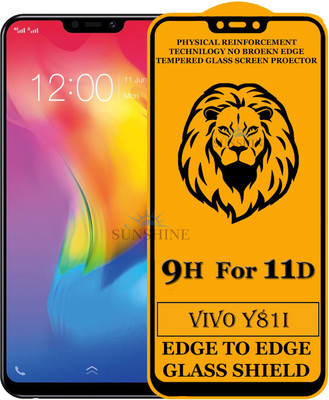 SUNSHINE Tempered Glass Guard for Edge to Edge Tempered Glass For - VIVO Y81I(Pack of 1)