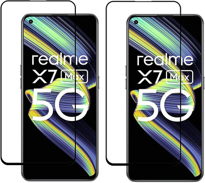 Vesno Edge To Edge Tempered Glass for REALME X7 MAX 5G, 11D Screen Tempered Glass, EDGE TO EDGE PROTECTOR(Pack of 2)