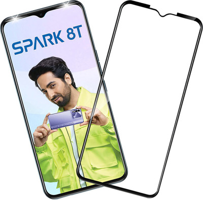 Flipkart SmartBuy Edge To Edge Tempered Glass for Tecno Spark 8T(Pack of 1)