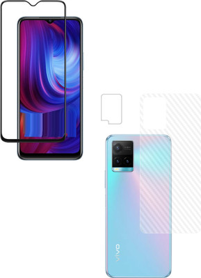 Ten To 11 Front and Back Tempered Glass for Vivo Y33s, Vivo Y33s (Back Carbon Fiber)(Pack of 3)