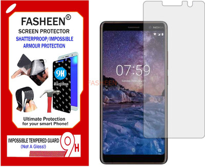 Fasheen Tempered Glass Guard for NOKIA 7 PLUS (Flexible Shatterproof)(Pack of 1)