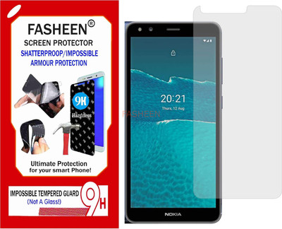 Fasheen Tempered Glass Guard for NOKIA C1 2ND EDITION (Flexible Shatterproof)(Pack of 1)