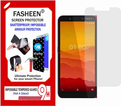 Fasheen Tempered Glass Guard for NOKIA C1 PLUS (Flexible Shatterproof)(Pack of 1)
