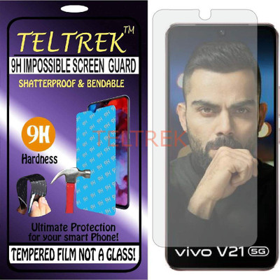 TELTREK Tempered Glass Guard for VIVO V21 5G (Flexible Shatterproof)(Pack of 1)