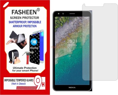 Fasheen Tempered Glass Guard for NOKIA C01 PLUS (Flexible Shatterproof)(Pack of 1)