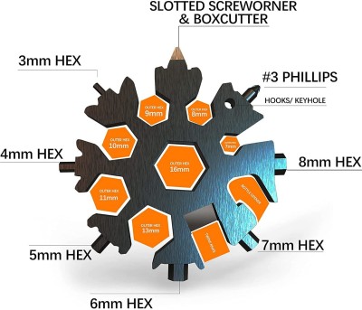 ActrovaX 18-in-1 Snowflake Multi tool Combination Screwdriver(Pack of 1)