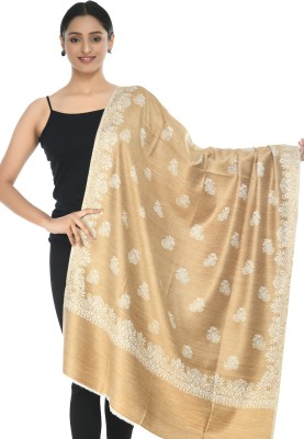 manra Wool Paisley Women Shawl(Beige)