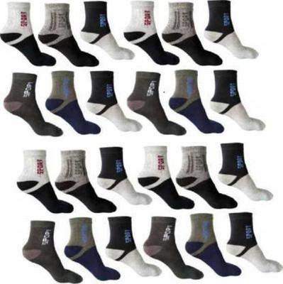 Socksy Men & Women Self Design Ankle Length(Pack of 12)