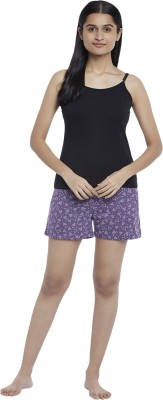 Dreamz by Pantaloons Printed Women Purple Night Shorts