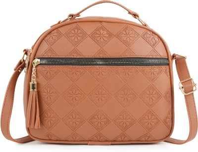 JAPKAUR Tan Shoulder Bag Elegant Fancy Fashionable Satchel Travel Crossbody Women Slingbag