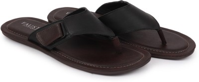 FAUSTO Men Slippers(Black , 6)