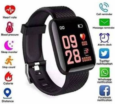 SHOPLUTERA ID116 Plus Smart Band  (Black Strap, Size : FREE)
