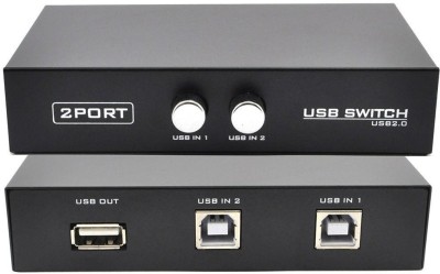 Mak World  TV-out Cable 2 Port USB 2.0 Switch for Printer Scanner Keyboard(Black, For Computer)