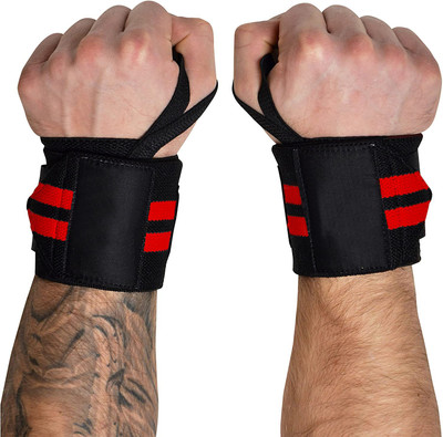 DreamPalace India Weight Lifting Wrist Support (Pack of 2) Wrist Support(Black)