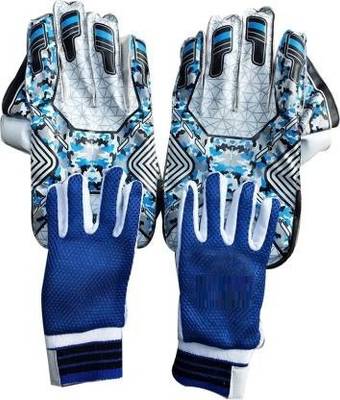 Wetics Spider Wicket Keeping Gloves Combo With Inner Gloves (Blue,Men) Wicket Keeping Gloves