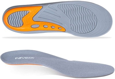 FOVERA Gel Insoles - Shoe Inserts for Walking, Running Hiking - All Day Comfort (Male) Foot Support(Orange)