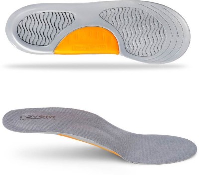 FOVERA Arch Support Gel Insole Pair - Best for Flat Feet (MALE) Foot Support(Grey)