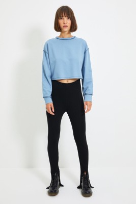 Trendyol Full Sleeve Color Block Women Sweatshirt