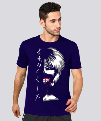 VIKCLIQUE Graphic Print Men Round Neck Blue T-Shirt