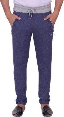 Vego Solid Men Blue Track Pants