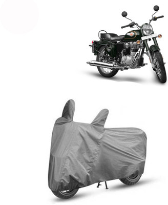 Exciting collections Two Wheeler Cover for Royal Enfield(Twin spark, Grey)