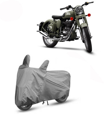 Exciting collections Two Wheeler Cover for Royal Enfield(Battle Green, Black)