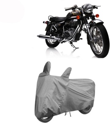 Exciting collections Two Wheeler Cover for Royal Enfield(Electra Delux, Grey)