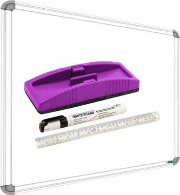 YAJNAS Non Magnetic Whiteboards and Duster Combos(White, Green)