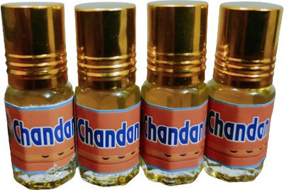 kah attar CHANDAN ATTAR (A PACK OF 4 BOTTLES @ 3ML EACH) Floral Attar(Natural)