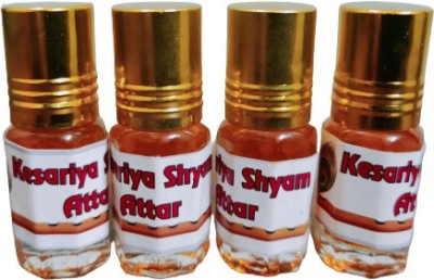 kah attar KESARIYA SHYAM ATTAR (A PACK OF 4 BOTTLES @ 3ML EACH) Herbal Attar(Natural)