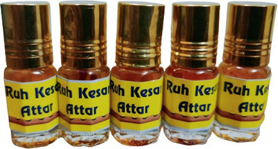 kah attar RUH KESAR ATTAR (A PACK OF 5 BOTTLES @ 3ML EACH) Floral Attar(Natural)