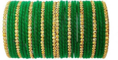 KUNDKESHWAR SALES Fabric, Glass Bangle Set(Pack of 34)