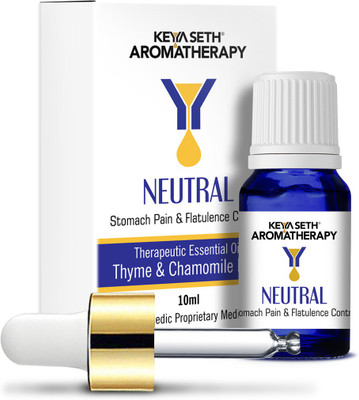 KEYA SETH AROMATHERAPY Neutral- Stomach Pain & Flatulence Control -Thyme & Chamomile Essential Oil(10 ml)
